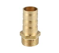 X AUTOHAUX 1pcs Raccord Cannelé 14mm 3/8" BSP Mâle Fil Raccord Laiton Connecteur Tuyau Eau Gaz Carburant Adaptateur