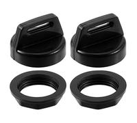 X AUTOHAUX 2 Set ATV Allumage Clés Couverture Capuchon avec Borgne Écrou pour Polaris Noir