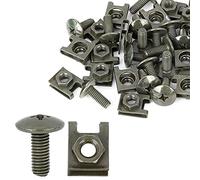 X AUTOHAUX 20 Ensemble 6x16mm Voiture Agrafes U Agrafe Cruciforme Vis Assortiment Vert Armée