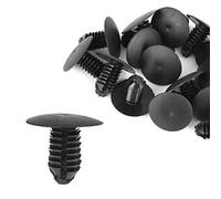 X AUTOHAUX 20pcs 8mm Trou Diamètre Plastique Boulon Rivet Tronc Clips Noir pour Voiture