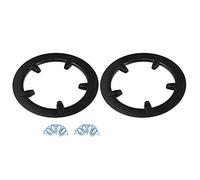X AUTOHAUX 2pcs 6.5cm 5 Trous Vélo Vélo Pédalier Chaîne Roue Couverture Noir