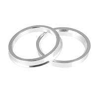 X AUTOHAUX 2pcs Bague de Centrage OD 66.6mm à ID 57.1mm Aluminium Alliage Voiture Hub Centrique Anneaux