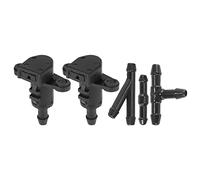 X AUTOHAUX 2pcs - Buse de Lave-Glace pour Kia Rio Forte Jet de Pulvérisateur d'Essuie-Glace avec 3pcs - Connecteurs 986303X000