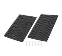 X AUTOHAUX 2Pcs Car Vehicles Trucks Floor Carpet Mat Patch Heel Scuff Plate Foot Rest Pedal Pad