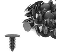 X AUTOHAUX 30pcs 9mm Rivet Plastique Garniture Panneau Clips Voiture Noir | Taille: 22x20mm, Diam. Tête: 20mm, Long. Tige: 20mm, Convient Pour GM, Idéal Aile, Pare-chocs, Porte, Jupe Latérale