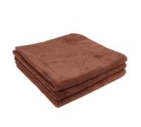 X AUTOHAUX 3pcs 400gsm Marron Microfibre Nettoyage Chiffon Lavage Serviette 40 X 40cm