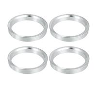 X AUTOHAUX 4 Pcs Bague de Centrage Jante 67.1mm à 57.1mm Universel Voiture Hub Centrique Anneaux Argenté