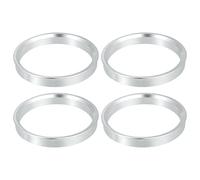 X AUTOHAUX 4 Pcs Bague de Centrage Jante 71.6mm à 64.1mm Universel Voiture Hub Centrique Anneaux Argenté