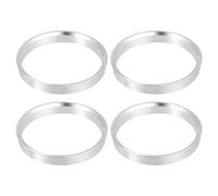 X AUTOHAUX 4 Pcs Bague de Centrage Jante 71.6mm à 66.1mm Universel Voiture Hub Centrique Anneaux Argenté