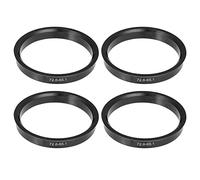 X AUTOHAUX 4 Pcs Bague de Centrage Jante 72.6mm à 65.1mm Universel Voiture Hub Centric Rings Black