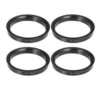 X AUTOHAUX 4 Pcs Bague de Centrage Jante 73.1mm à 63.3mm Universel Voiture Hub Centric Rings Noir