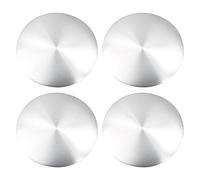 X AUTOHAUX 4pcs 59mm Argent Ton Voiture Roue Centre Moyeu Plafonds Autocollant Emblème Badge