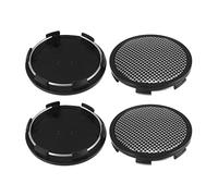 X AUTOHAUX 4pcs 65mm Diamètre 6 Pinces Voiture Roue Pneu Centre Moyeu Capuchon Couvercle Noir Base