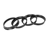 X AUTOHAUX 4pcs Bague de Centrage 57.1 à 54.1 Jante Plastique Voiture Anneaux Centrés Moyeu Noir