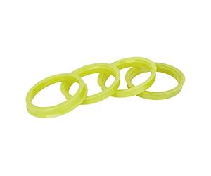 X AUTOHAUX 4pcs Bague de Centrage 66.6 à 57.1 Jante Plastique Voiture Anneaux Centrés Moyeu Jaune
