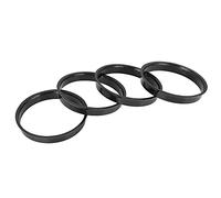X AUTOHAUX 4pcs Bague de Centrage 67.1 à 65.1mm Jante Plastique Voiture Anneaux Centrés Moyeu Noir