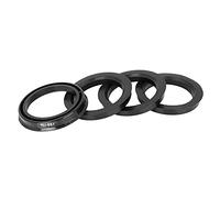 X AUTOHAUX 4pcs Bague de Centrage 73.1 à 56.1 Jante Plastique Voiture Anneaux Centrés Moyeu Noir