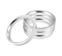 X AUTOHAUX 4Pcs Bague de Centrage Jante 66,45mm à 57,1mm Anneaux centrés sur le moyeu de voiture Alliage d aluminium