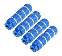 X AUTOHAUX 4pcs BMX VTT Vélo Arrière Pied Repose-Pieds Repose-Pieds Bleu Adapté 3/8 Pouce Essieux