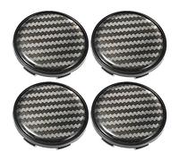 X AUTOHAUX 4pcs Cache Moyeu 54mm 2.12" Automobile Pneu Moyeu Bouchon Couverture Carbone Fibre Motif
