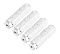 X AUTOHAUX 4pcs Vélo Arrière Pied Repose-Pieds Repose-Pieds Argenté Adapté 3/8 Pouce Essieux