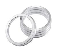 X AUTOHAUX 4pcs Voiture Auto Hub Centric Anneaux Roue Bore Centre Entretoise Argenté 78,1-65,1 mm