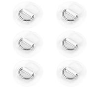 X AUTOHAUX 6pcs 6cm D Anneau Patch Tampon PVC Inoxydable Acier pour Planche de Surf