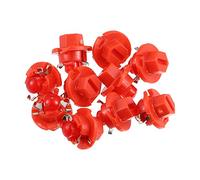 X AUTOHAUX Ampoules LED T5 Rouges 10pcs pour Tableau De Bord Voiture | 12V, 0.01A, 12x12mm, B8.4D, Compatible T5 17 18 27 37 58 70 73 74 79 85 86 206 207 286 306 307 308 406 407 2721