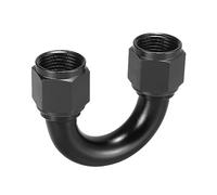 X AUTOHAUX AN10 180 Degré Femelle Pivot Voiture Carburant Tuyau Raccord Adaptateur Noir