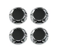 X AUTOHAUX Argenté 68mm Voiture Cache Roue Jante Centre Caps sans Noir Sticker 4pcs