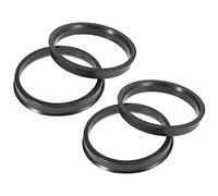 X AUTOHAUX Bague De Centrage Noir 4pcs pour Roue en Plastique