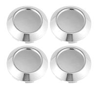 X AUTOHAUX Cache Moyeu Ton Argent 4pcs 76mm 8 Clips pour Voiture