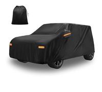 X AUTOHAUX Car Cover for Kia Soul Aluminum Film Outdoor Waterproof Sun Rain Snow Hail Protection with Driver Door Zipper