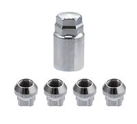 X AUTOHAUX Écrous De Roue De Verrouillage pour Tesla Modèle 3 17-22 1pc | Pour Tesla S 12-21, Pour Tesla X 16-22, Pour Tesla Y 20-22, Anti-Vol, Facile À Installer, Coul. Argenté, Acier
