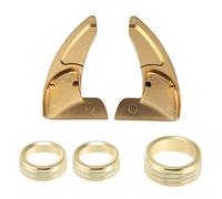 X AUTOHAUX Ensemble d'extension de volant doré avec bouton de réglage du volume AC pour Dodge Challenger Charger 2015-2021