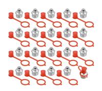 X AUTOHAUX Graisseur Droit M10x1 Raccord Nipple Graisseur Placage Fer-Zinc avec Capuchon Anti-poussière pour Voiture 20set