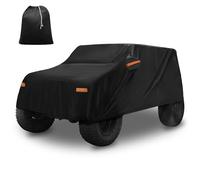 X AUTOHAUX Housse de Voiture en Film d'aluminium imperméable avec Fermeture éclair pour Porte conducteur Protection Contre Le Soleil, la Pluie, la Neige et la grêle pour Jeep Wrangler 2DR 2007-2017