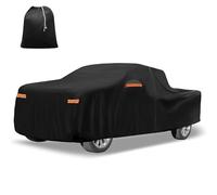 X AUTOHAUX Housse de Voiture en Tissu 210D-PU avec Fermeture éclair de Porte, imperméable, Coupe-Vent, Protection intégrale Contre Le Soleil, la Pluie et la Neige