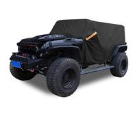 X AUTOHAUX Housse de Voiture SUV pour Jeep Wrangler JK JL à Toit Rigide et Convertible à Toit Souple 4 Portes 2007-2021 - Protection Contre Le Soleil, la poussière, Le Vent, la Neige - Oxford 420D -