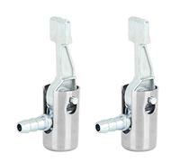 X AUTOHAUX Mandrin De Gonflage À Verrouillage 6mm Valve De Voiture 2Pcs | Métal, Argent, 5.5x3x1.5cm, Pour Camion, Bus, Camping-car, Roue Intérieure, Fermeture Sécurisée, Sans Fuite
