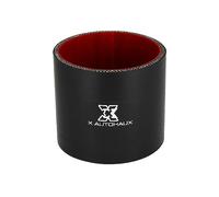 X AUTOHAUX Sourcingmap Raccord de tuyau droit en silicone pour voiture Noir/rouge 80 mm