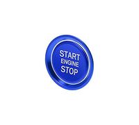 X AUTOHAUX Véhicule Start Stop Interrupteur Decoration Bouton Couverture avec Anneau Kit Bleu