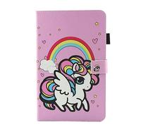 X-Best Housse pour Galaxy Tab A 10.1, Ultra Slim PU Cuir Coque de Protection pour Galaxy Tab A 10.1 (2016) SM-T580/T585 (Rainbow Unicorn)