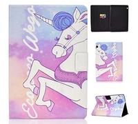 X-Best Huawei MediaPad T5 10 Coque Étui Housse Cuir PU Flip, Ultra Mince Étui à Rabat Magnétique avec Support Bumper Antichoc Protection pour Huawei MediaPad T5 10 10.1 Pouces (Cheval Rose)