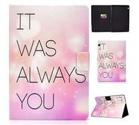 X-Best Huawei MediaPad T5 10 Coque Étui Housse Cuir PU Flip, Ultra Mince Étui à Rabat Magnétique avec Support Bumper Antichoc Protection pour Huawei MediaPad T5 10 10.1 Pouces (Rose Anglais)