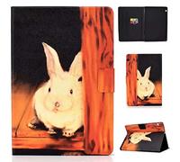 X-Best Huawei MediaPad T5 10 Coque Étui Housse Cuir PU Flip, Ultra Mince Étui à Rabat Magnétique avec Support Bumper Antichoc Protection pour Huawei MediaPad T5 10 10.1 Pouces (Frère de Lapin)