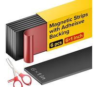 X-bet MAGNET Bandes magnétiques avec support adhésif - Bande magnétique pour travaux manuels - Bandes magnétiques pour outils et couteaux pour cuisine, garage et jardin (6 pièces)