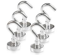 X-BET MAGNET ic Hooks Lot de 10 crochets magnétiques en néodyme pour cabines de croisière, crochets magnétiques puissants pour accrocher au réfrigérateur, au gril (6, 12.2 kg)