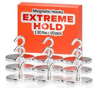X-BET MAGNET ic Hooks Lot de 10 crochets magnétiques en néodyme pour cabines de croisière, crochets magnétiques puissants pour accrocher au réfrigérateur, au gril (4, 59 kg)