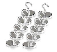 X-BET MAGNET ic Hooks Lot de 10 crochets magnétiques en néodyme pour cabines de croisière, crochets magnétiques puissants pour accrocher au réfrigérateur, au gril (10, 36.3 kg)